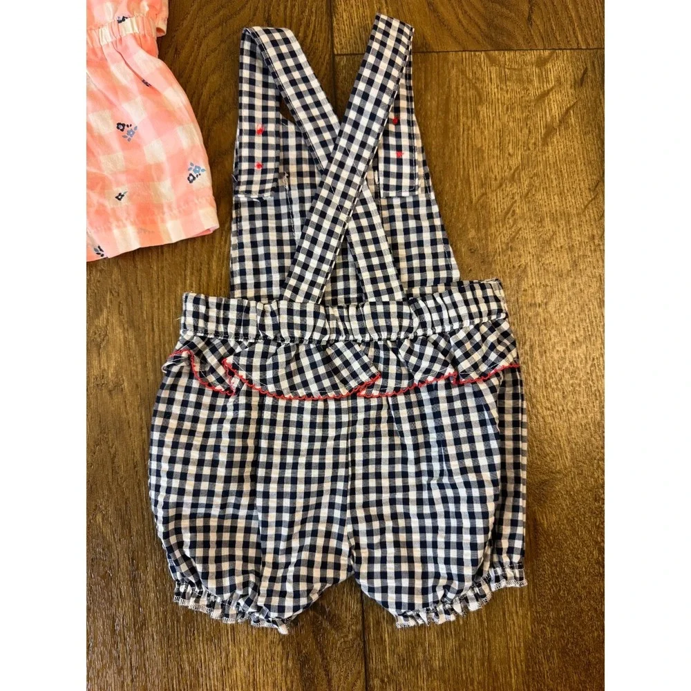 Carter's Baby Girl Clothes Lot Rompers 3 Months Outfits Summer Shorts‎ Overalls
